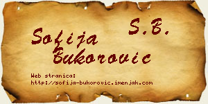 Sofija Bukorović vizit kartica